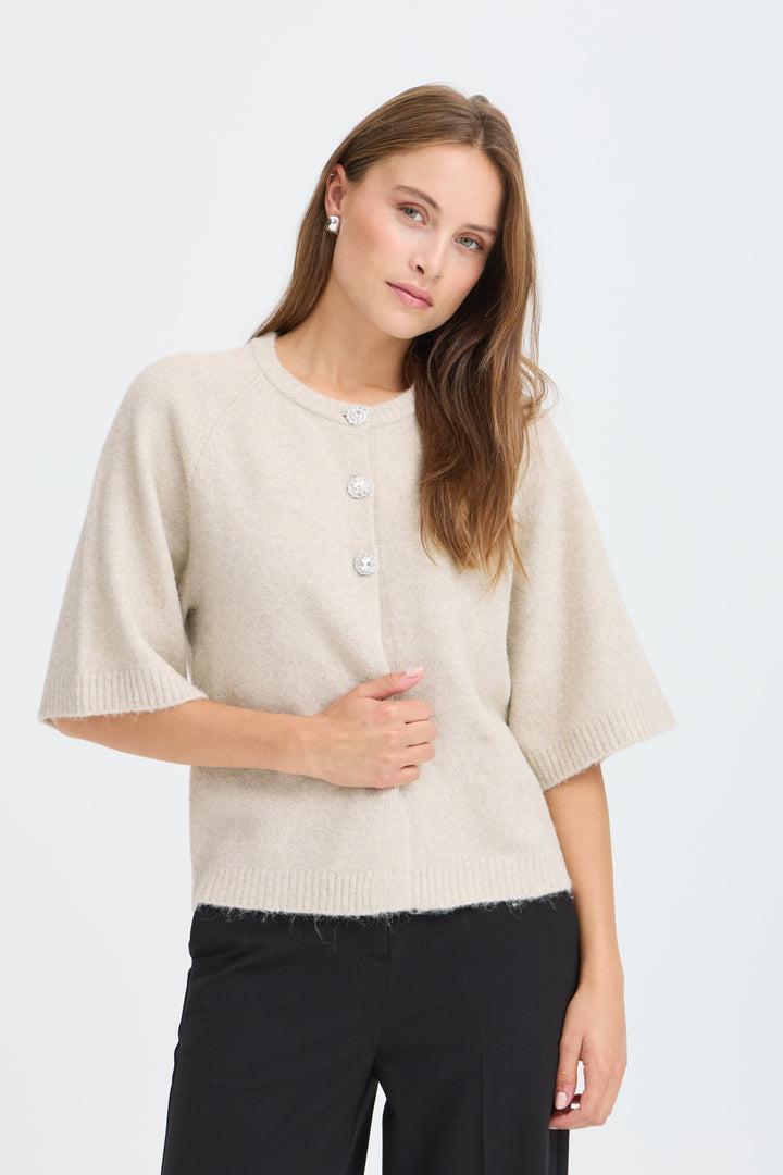 BYOMEA CARDIGAN 2 - Oatmeal Melange