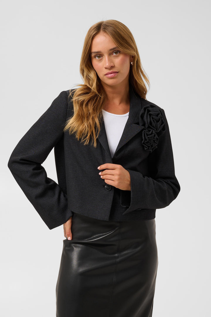 KAgabby Blazer - Dark Grey Melange