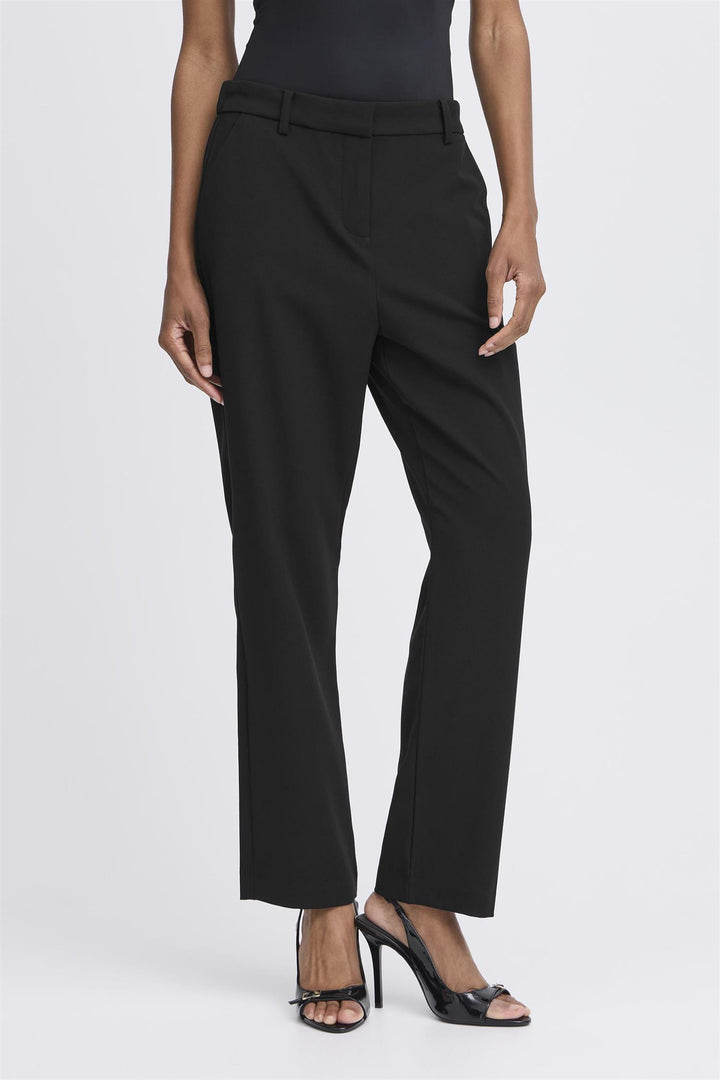 BYDANTA STRAIGTH PANTS - Black