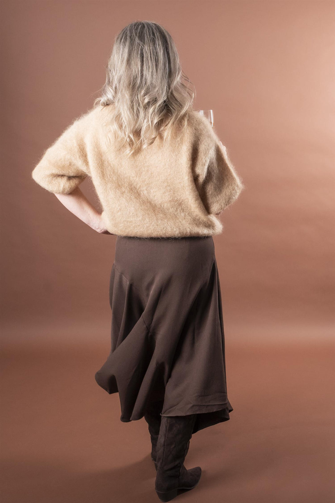 Asymmetric Skirt - Choco