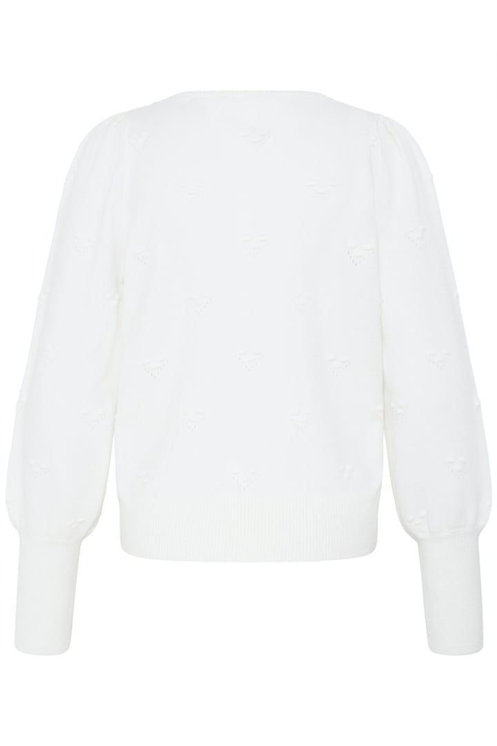BYMANINA STRUCTURE CARDIGAN - Marshmallow Melange