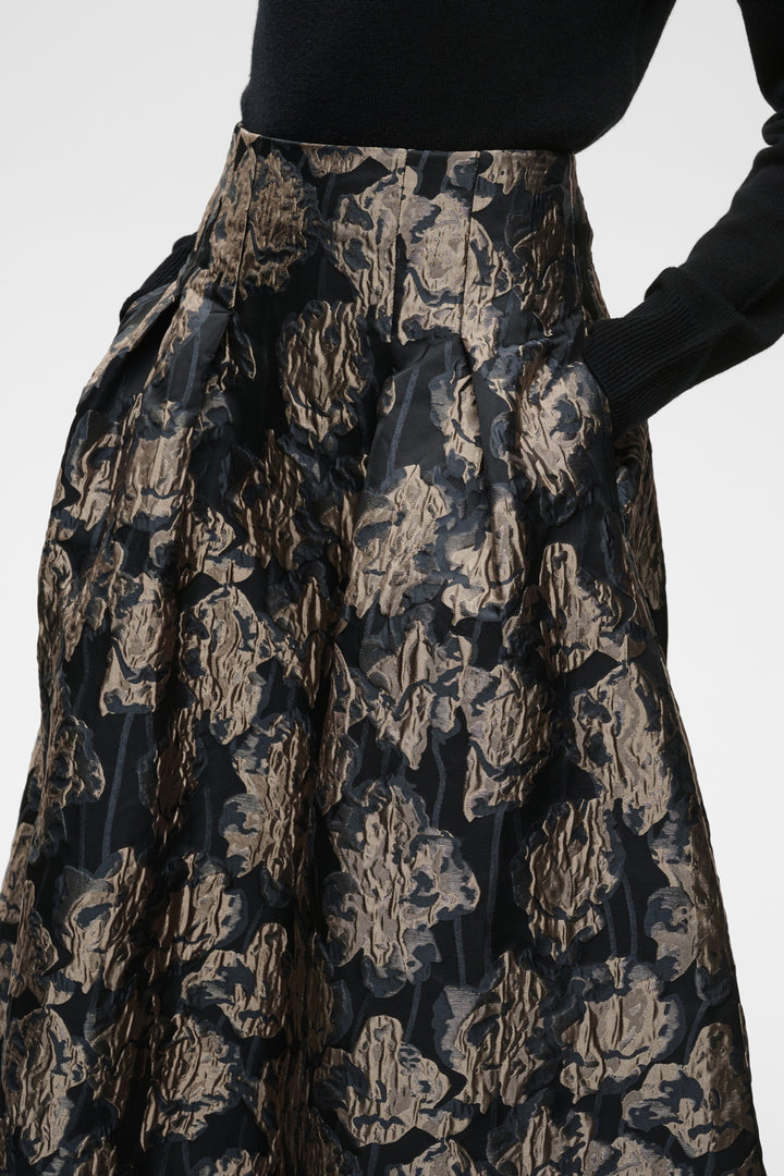 YANCIE SKIRT - FLOWER JACQUARD