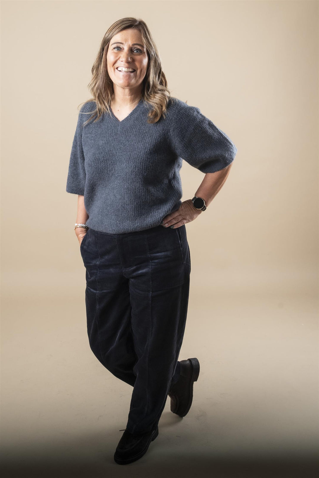 Milania Hope 2/4 Pullover V -  India Ink