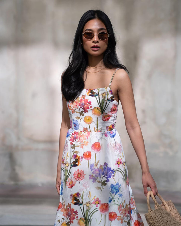 Brooklyn Fairy Midi Dress- Offwhite
