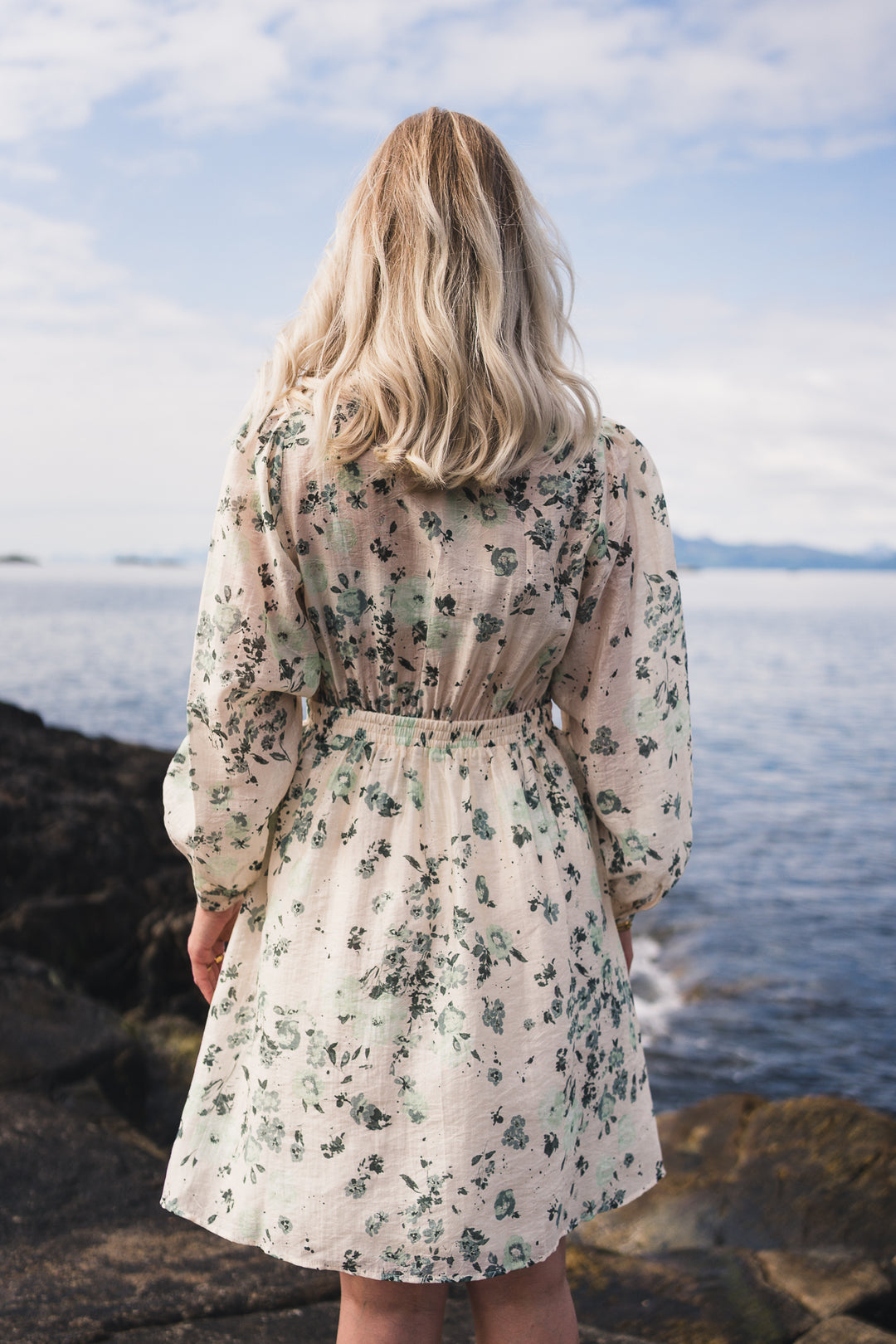 Anna Dress -  Green Tint Flower