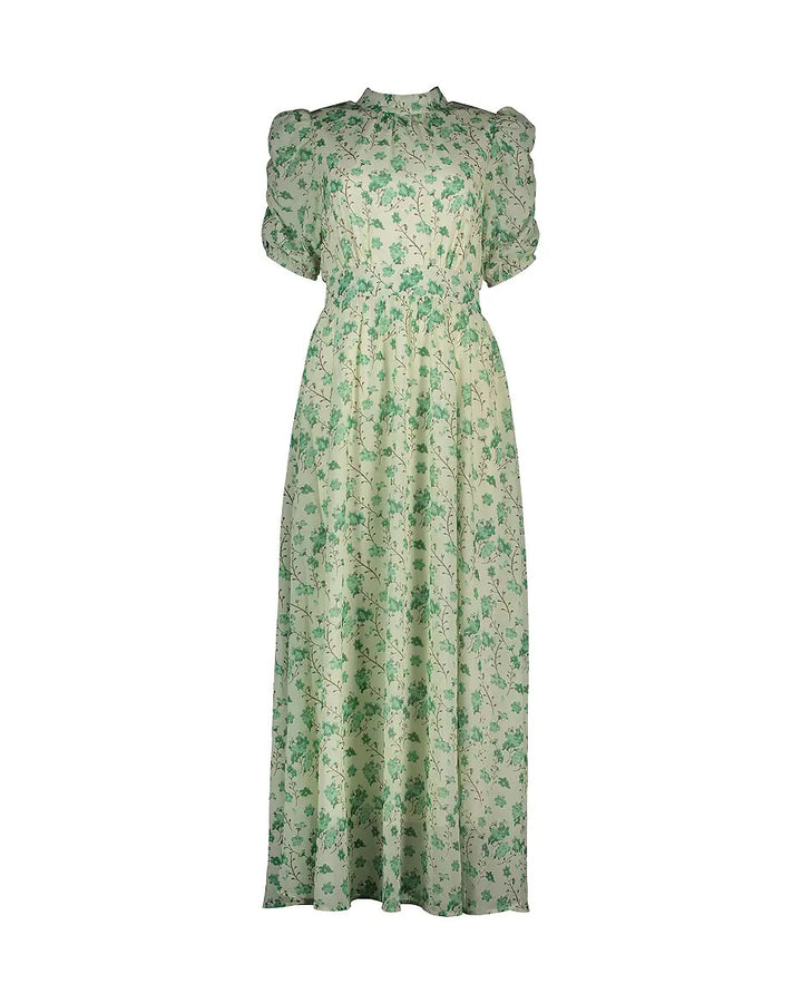 Emmeli Flower Maxi Dress - Island Green