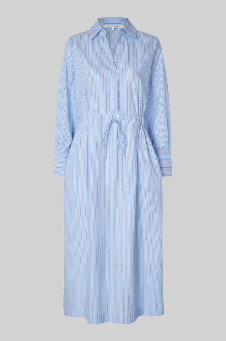 Alanis Dress - Light Blue Stripe