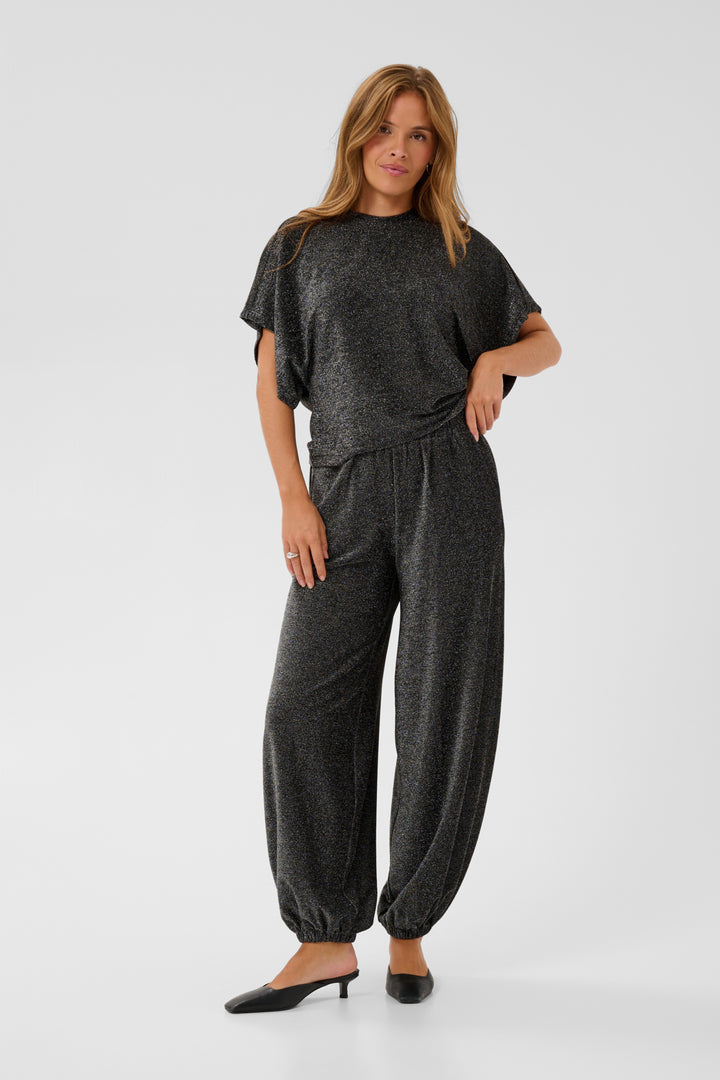 KArebecca T-Shirt - Silver black glitter