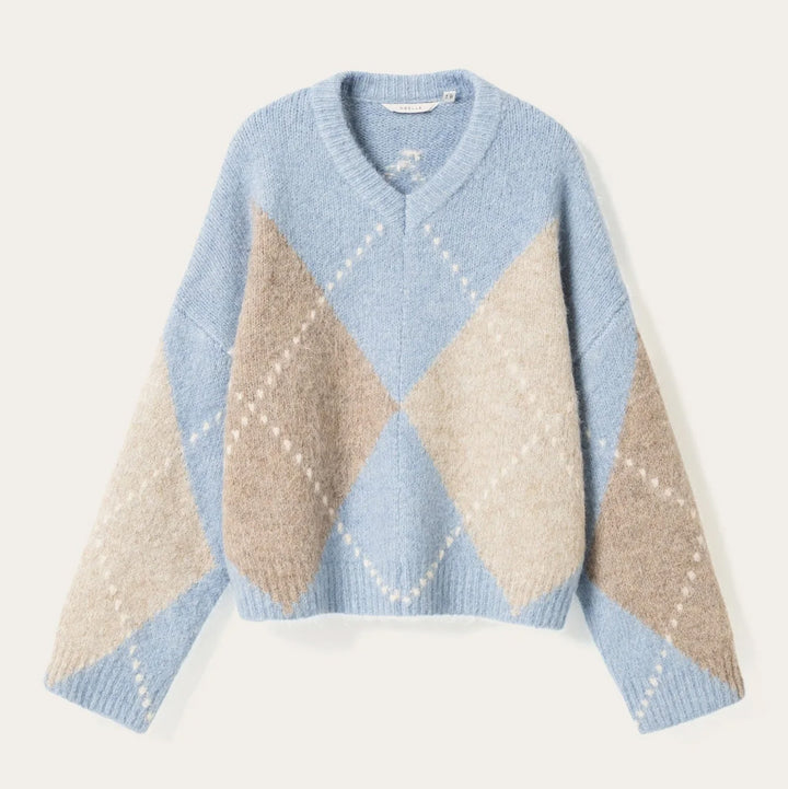 Lai Knit Pullover - Sky Blue Mix