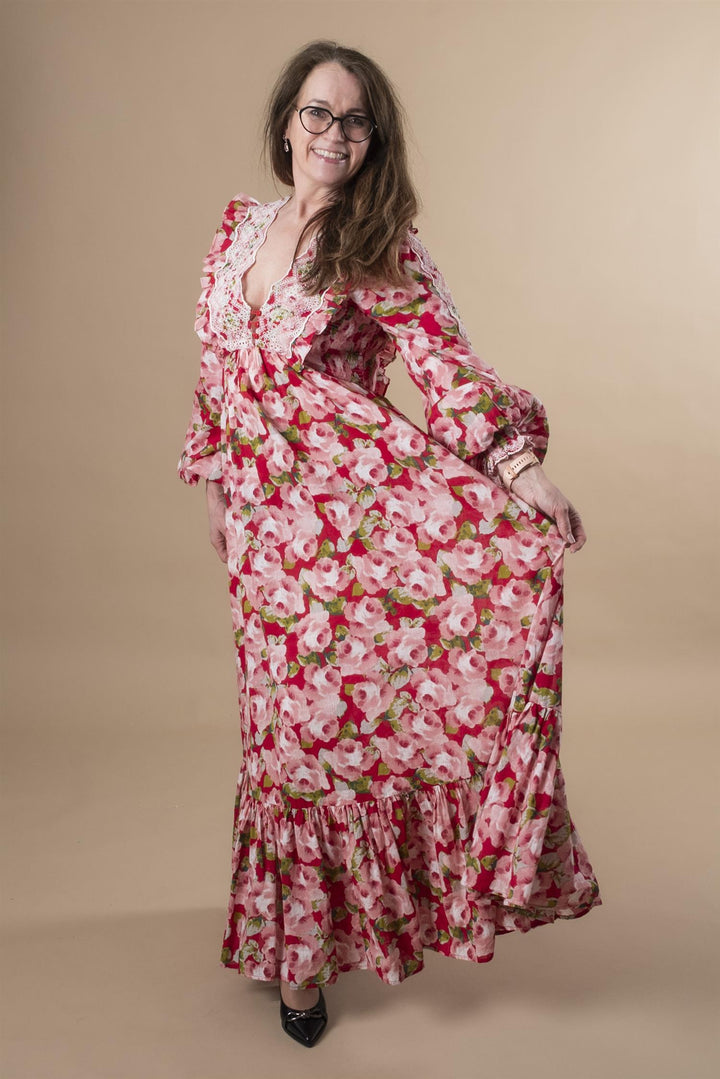 Cotton Slub Maxi Dress - Romance