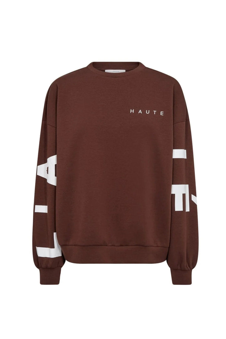 Maxi Split Logo Sweat - Mocca