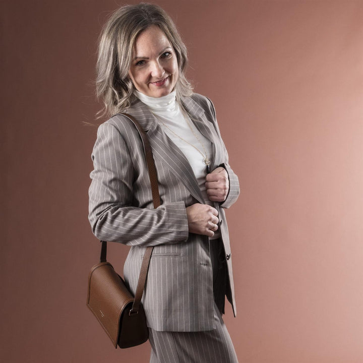 KAmeril Blazer - Beige Pinstripe