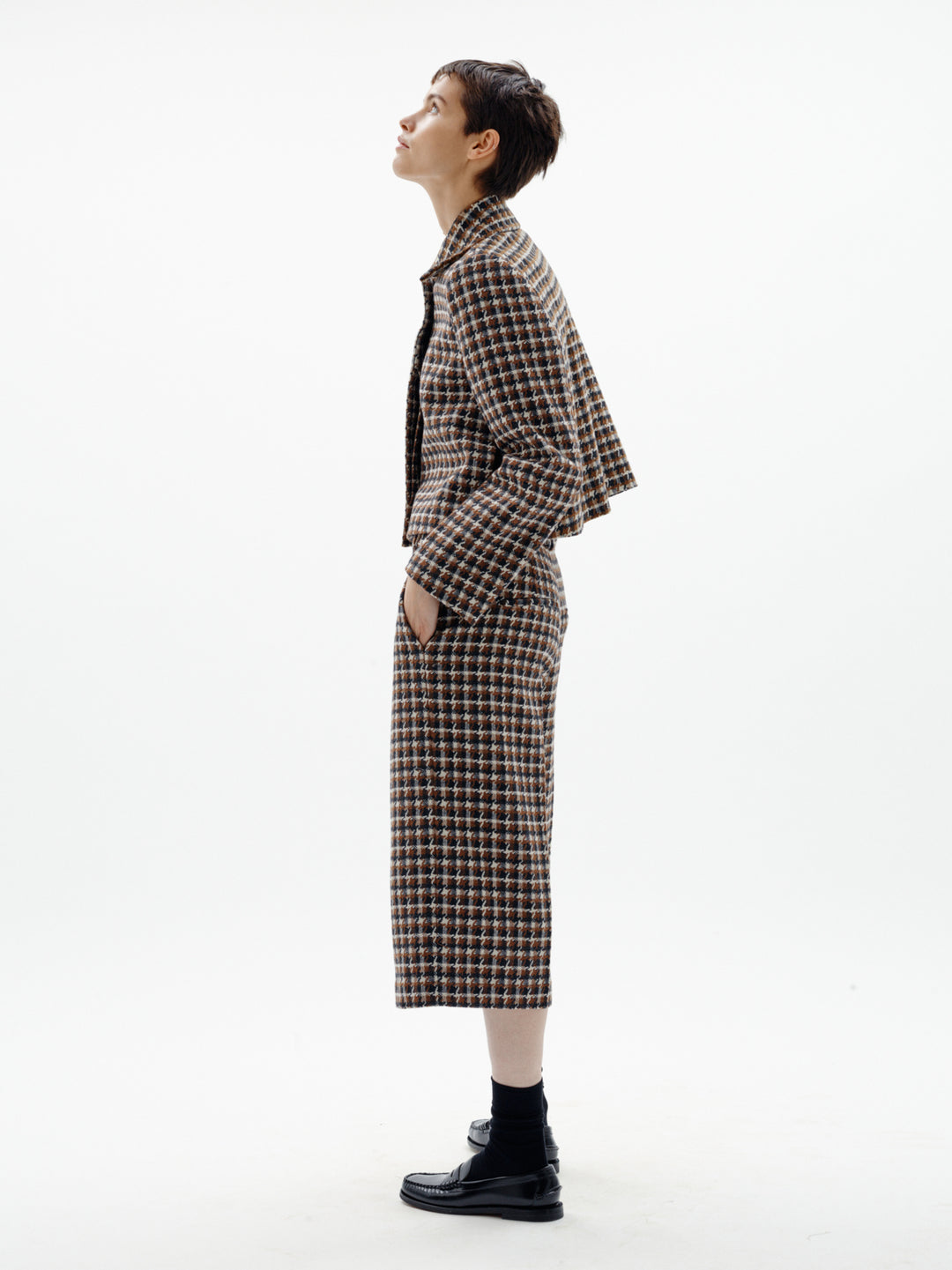 CARSONNE JACKET - BLACK/ BROWN