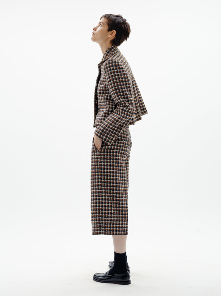 CARSONNE JACKET - BLACK/ BROWN