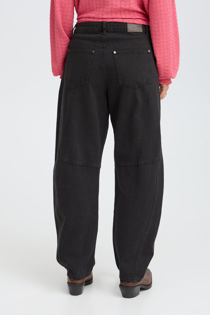 PZDORIT HighWaist JEANS BARREL LEG - Espresso