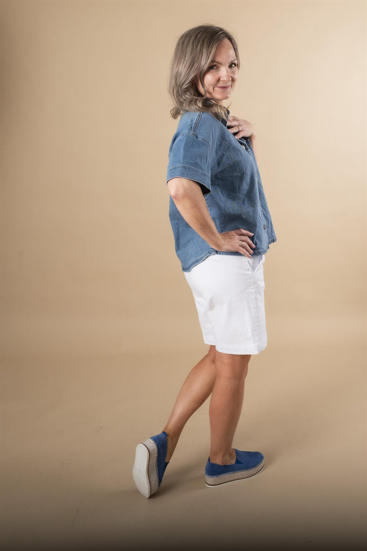 Linn 115 Boxy Shirt - Medium Blue Wash