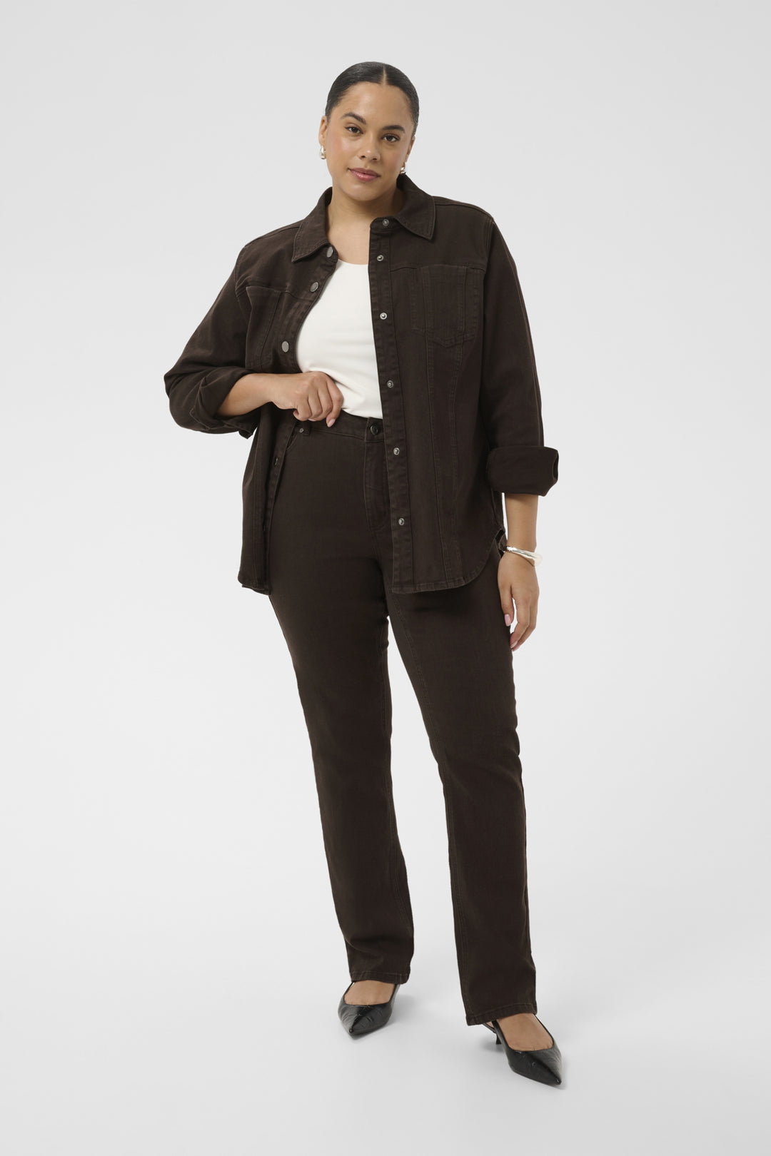KCbree Straight Full Lenght Jeans - Coffee Bean
