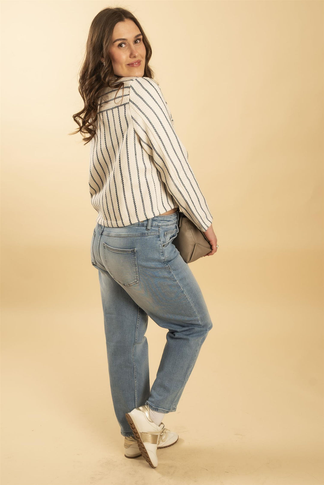 FRAKARI Jacket - Whisper White w. Navy