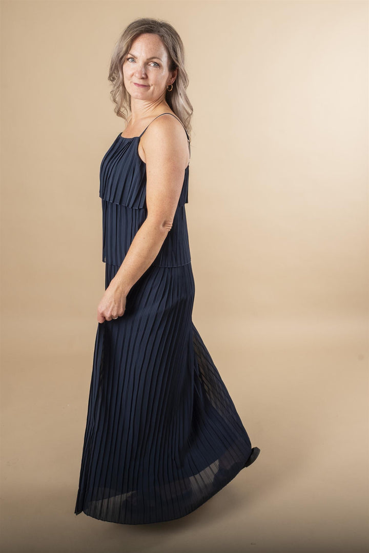 KAkiera Plissé Dress - Midnight Marine