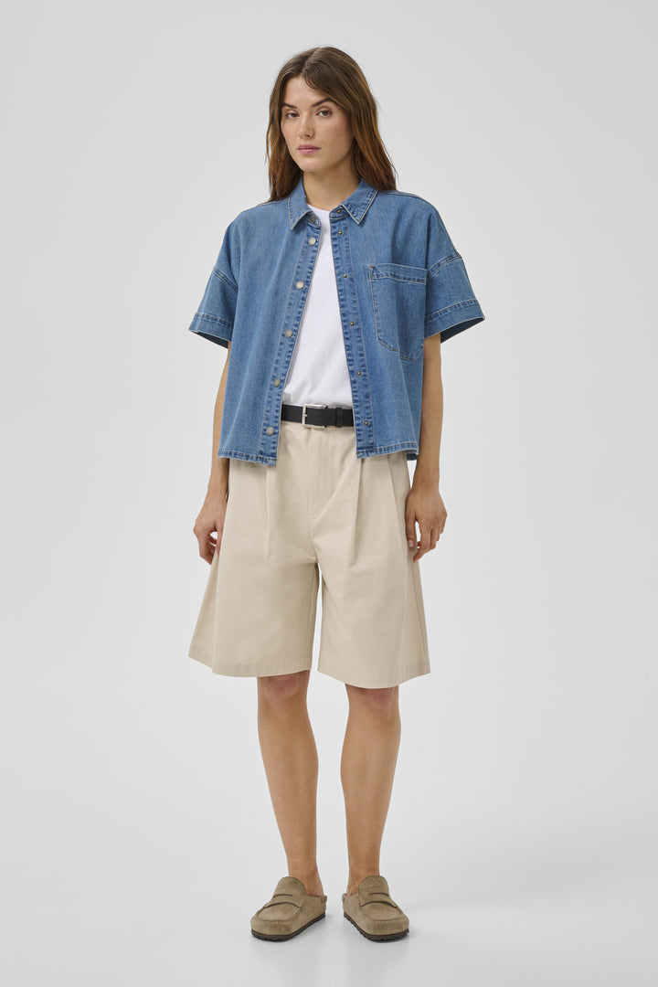 Linn 115 Boxy Shirt - Medium Blue Wash