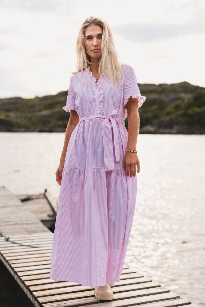 Ida Maja Shirt Dress - B Wht/S lilac