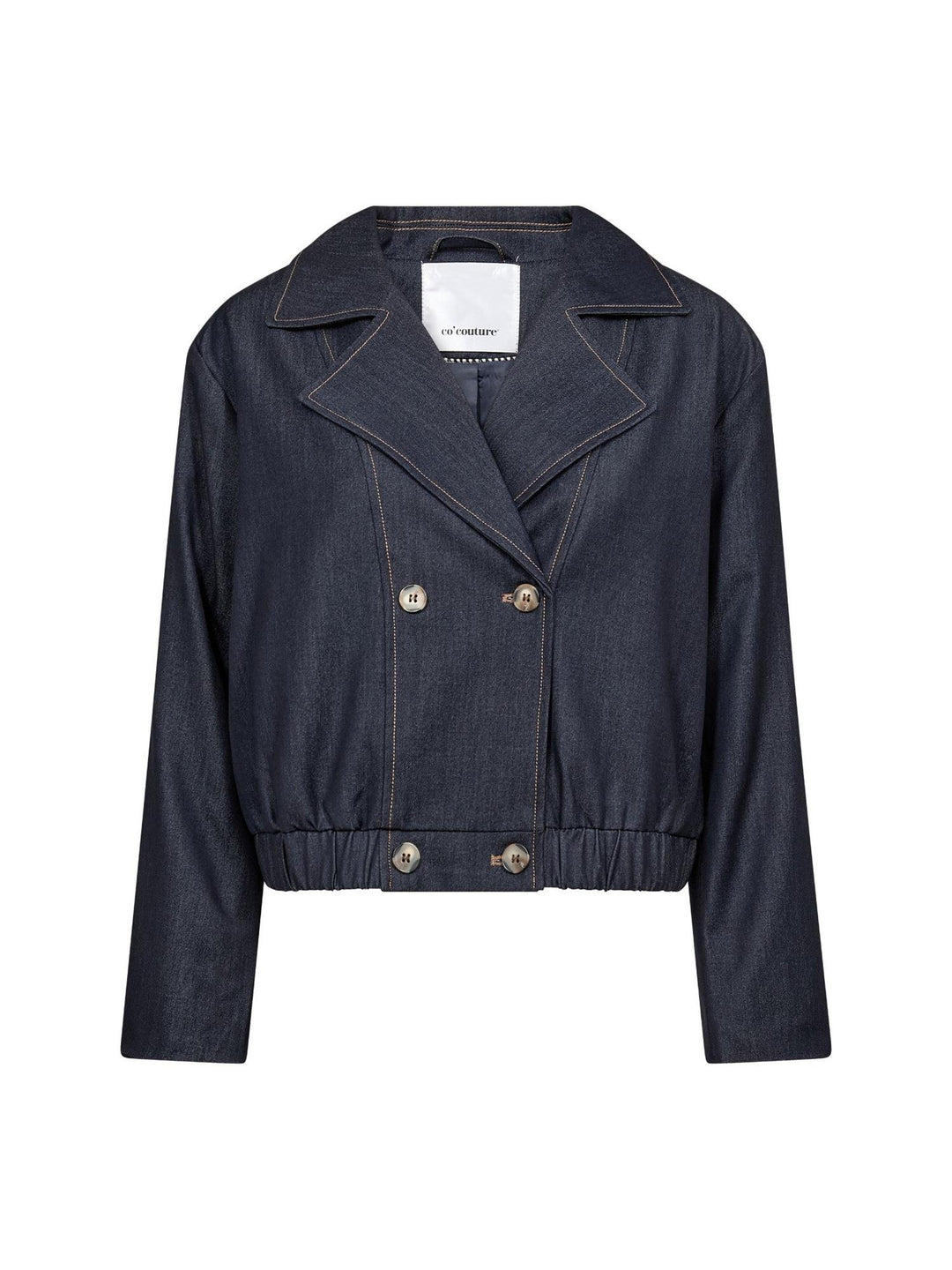 Terry Double Breasted Blazer - Navy Denim