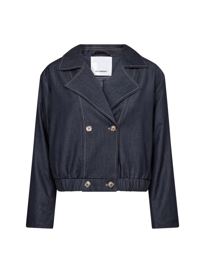 Terry Double Breasted Blazer - Navy Denim