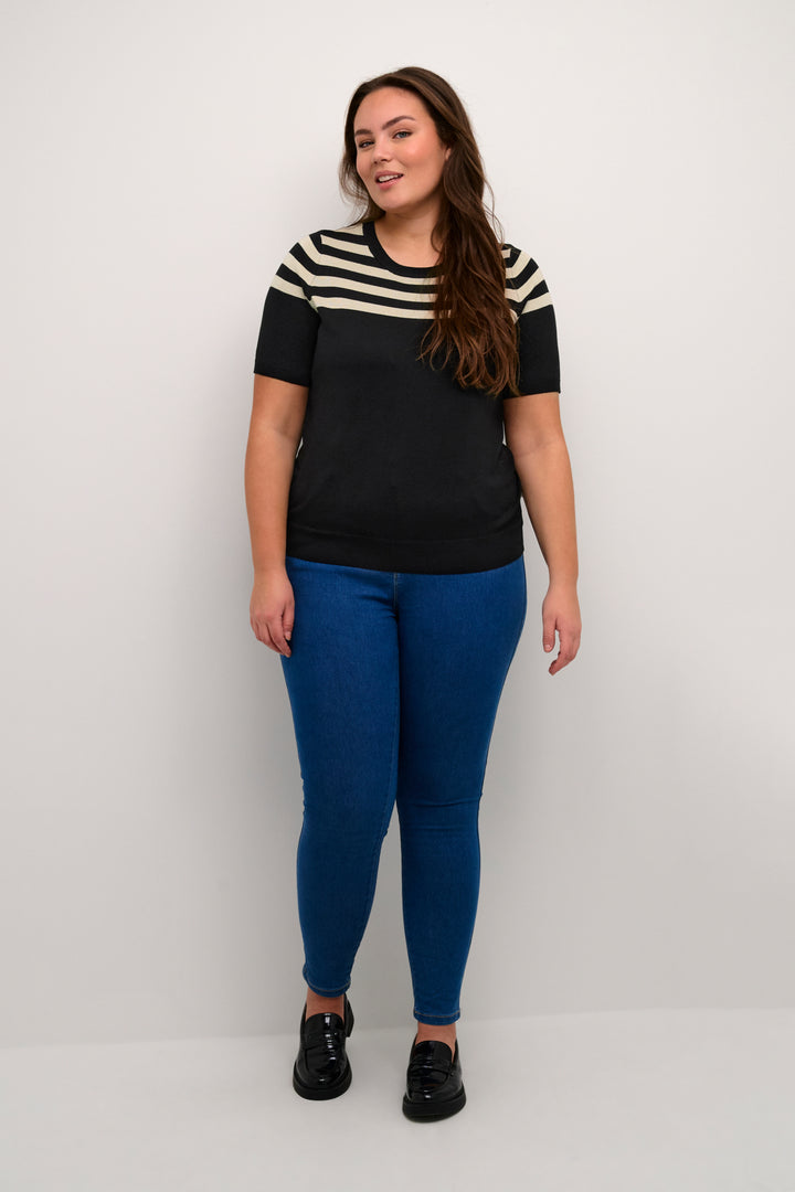 KClizzy Striped Pullover - Black/Feather Gray Half Stripe