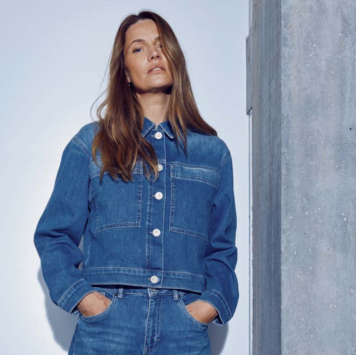 PZANNI JACKET - Medium blue denim
