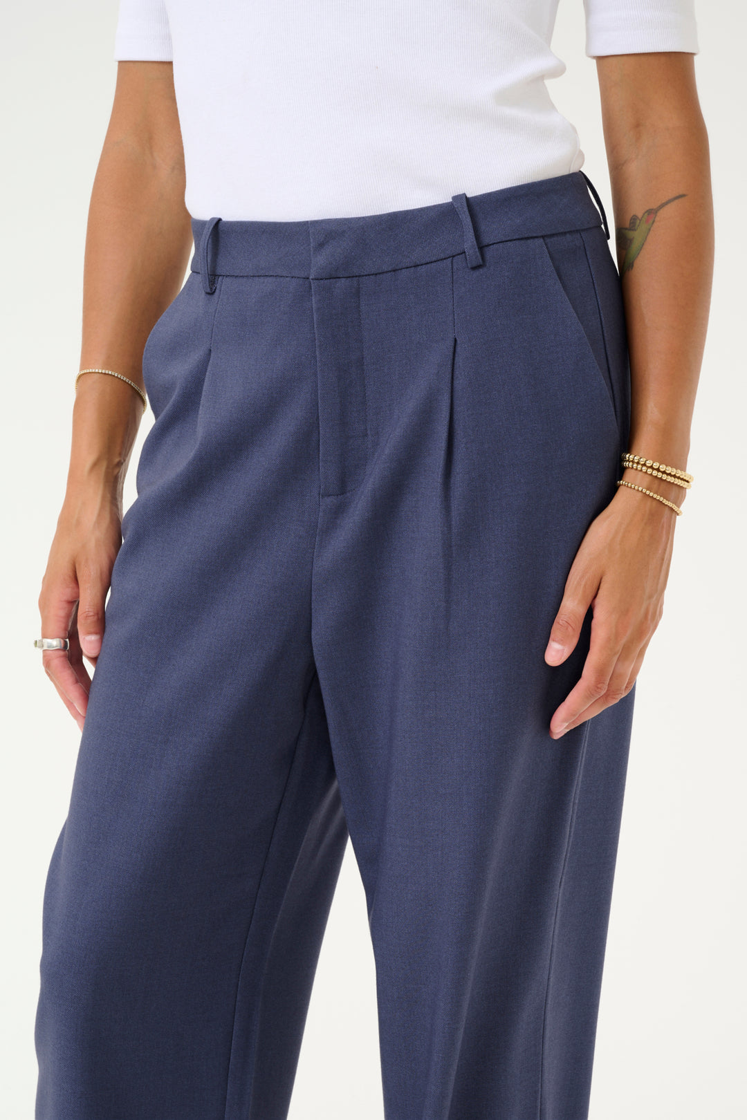 KAmerle 7/8 Pants Suiting - Blue Indigo Melange
