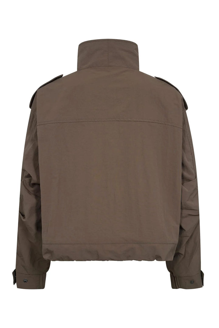 AlinaCC Double Funnel Neck Jacket - Brown