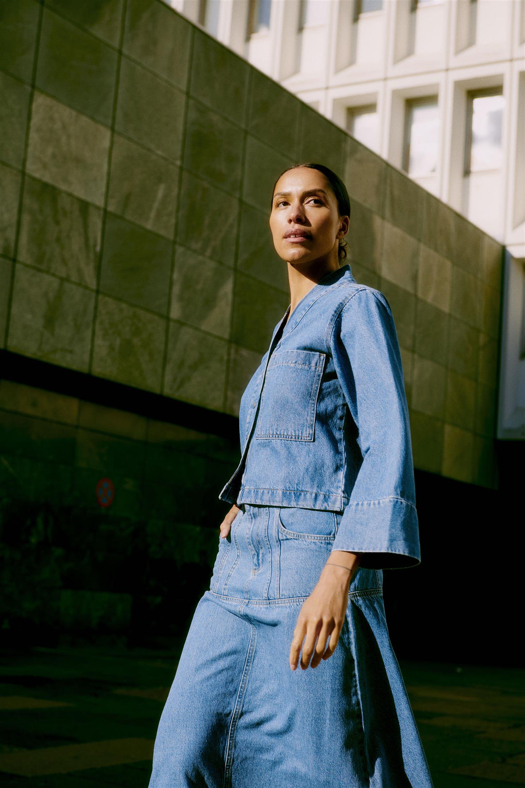 BYKACILA SHIRT - Mid Blue Denim