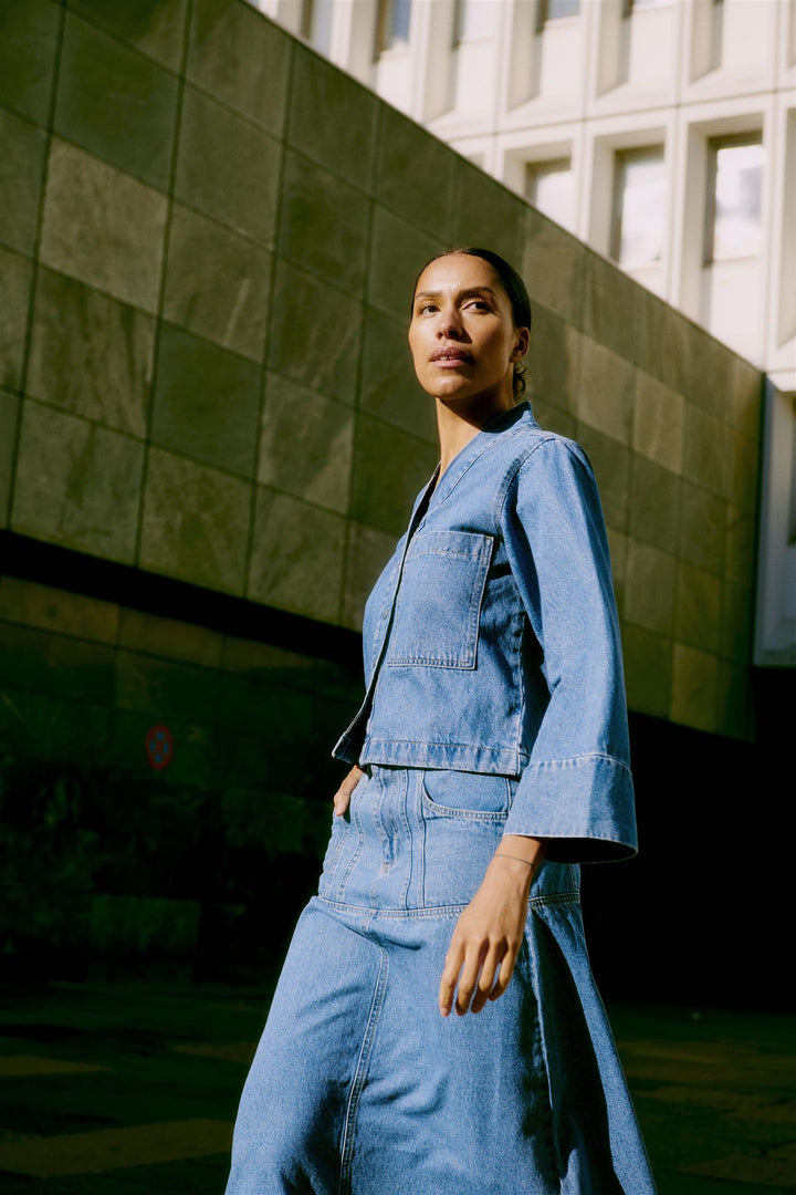 BYKACILA SHIRT - Mid Blue Denim
