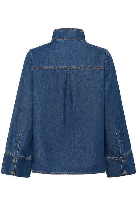 Hilma 171 Boxy Blouse - Medium Blue Wash