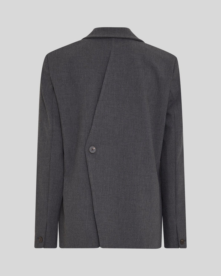 Inge Henrike Loose Blazer - Dark Grey Melange