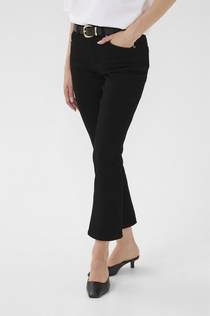 KAriver Cropped Jeans - Black deep