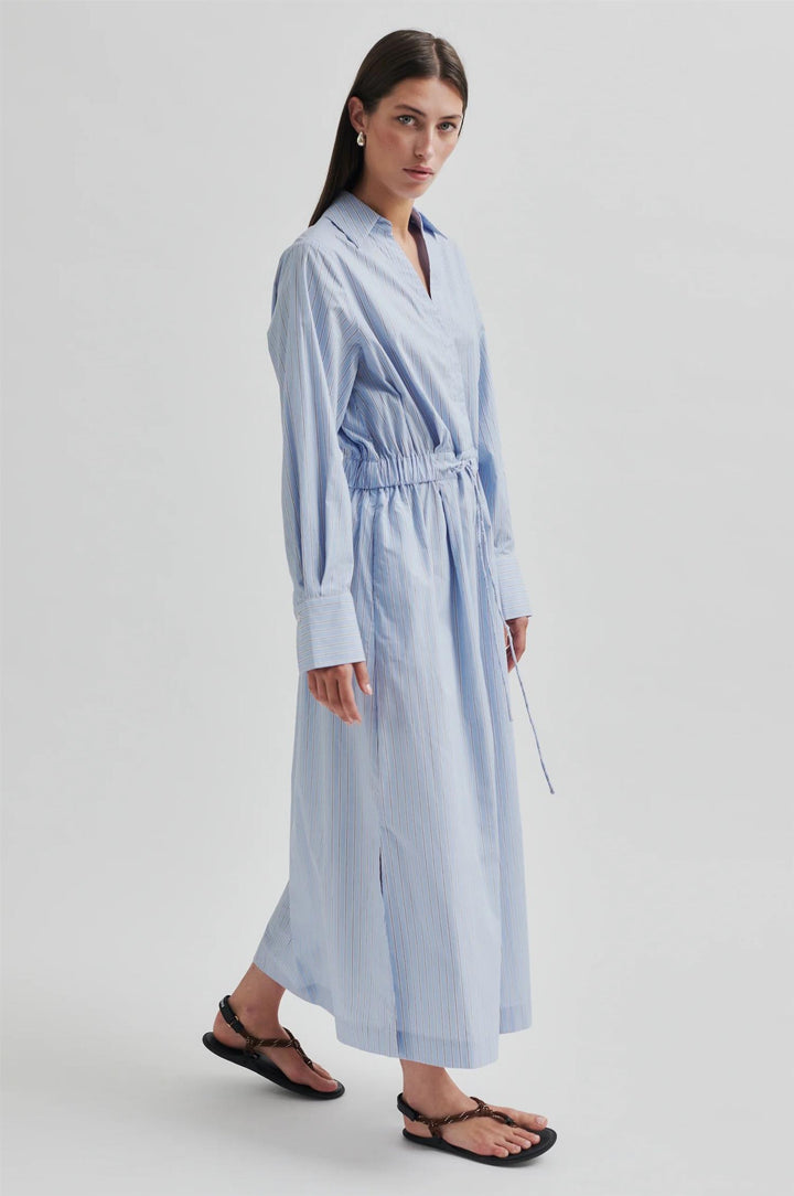 Alanis Dress - Light Blue Stripe