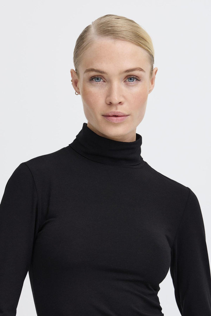 Pamila Roll Neck - Black