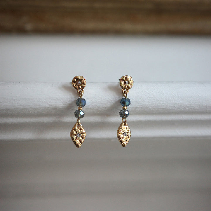 Montana Beads Bohemia Earrings - Gold/Blue