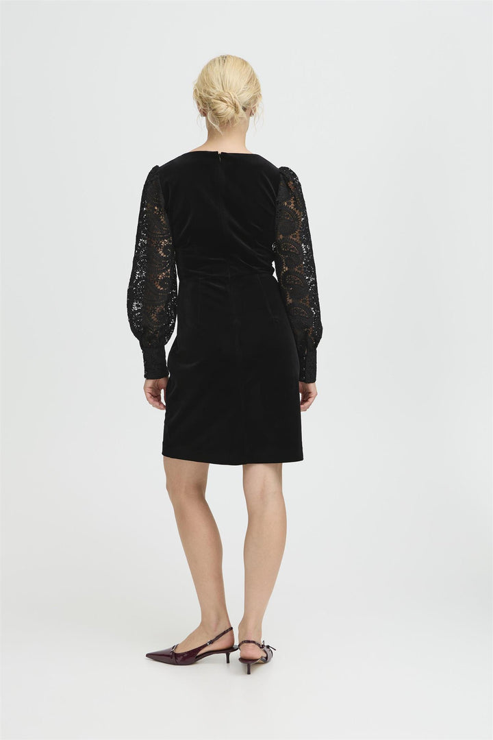BYSOVELVET DRESS - True Black