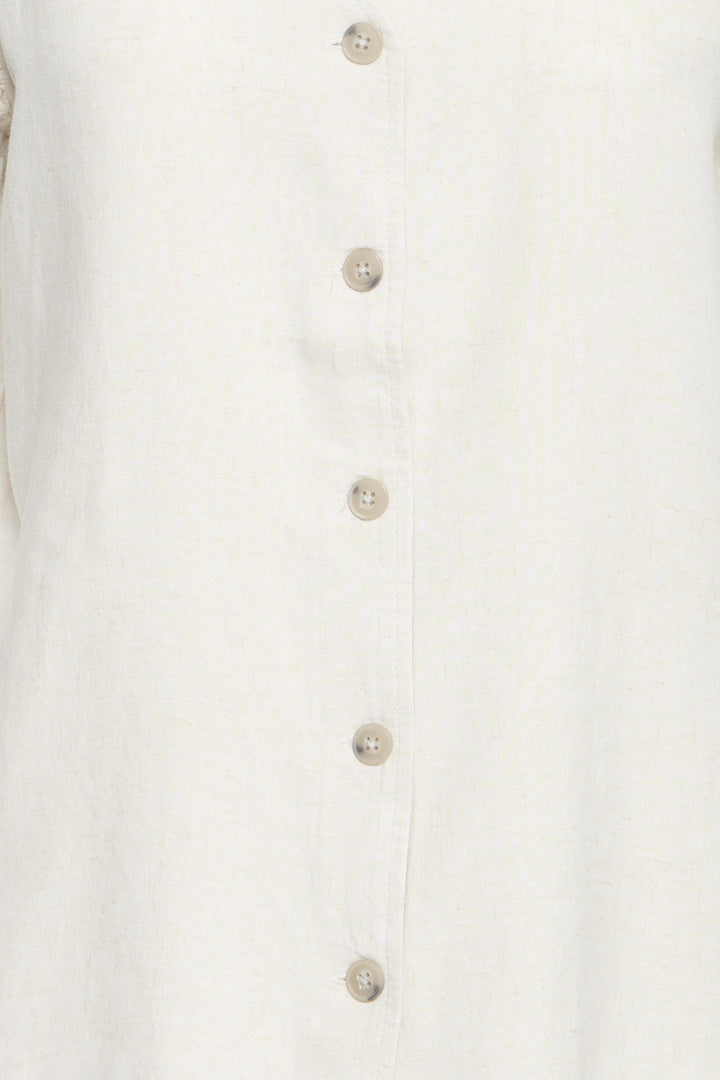 BYFALAKKA RUFFLE SHIRT - Rainy Day Melange