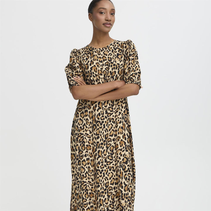 BYIHAMMA LONG DRESS 2 - Humus Leopard Mix