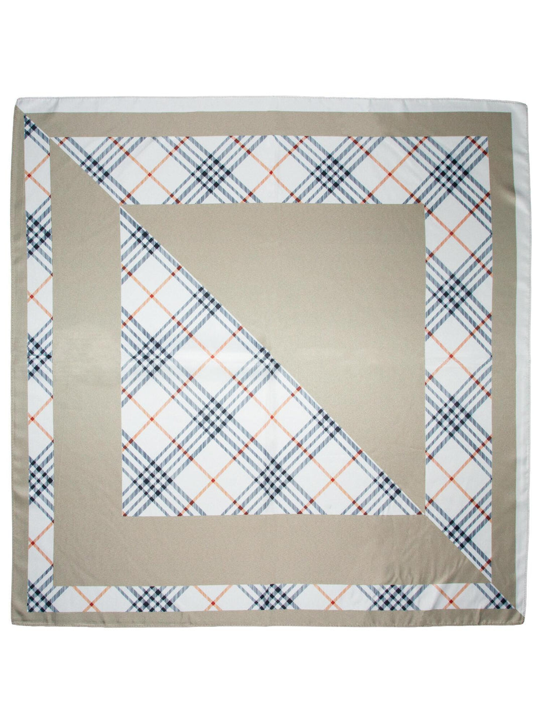 Skjerf Dobbeltside Rutet - Beige