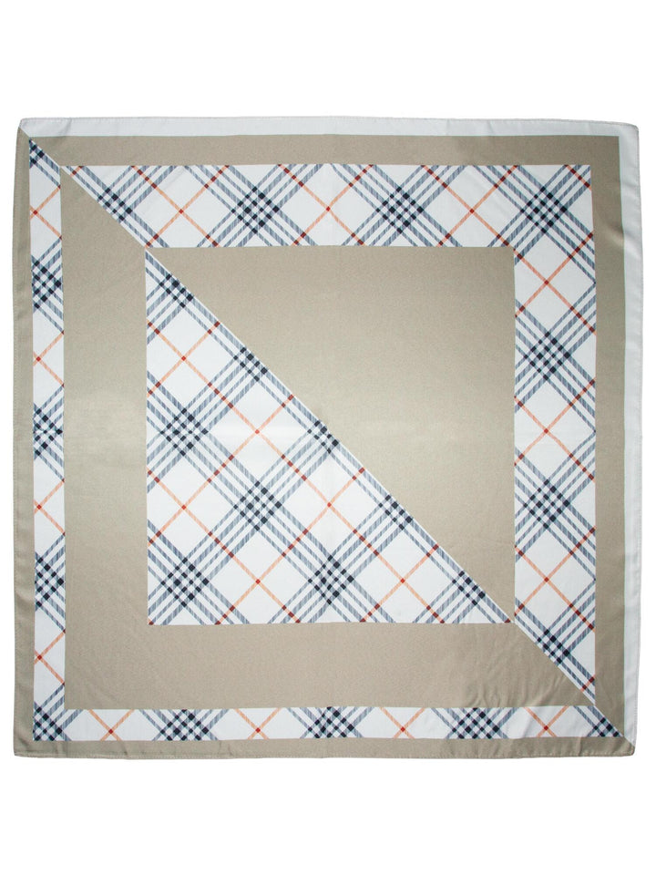 Skjerf Dobbeltside Rutet - Beige