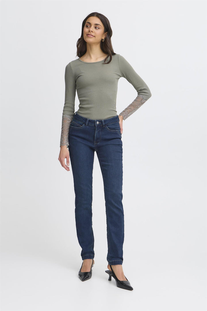 FRVILJA PAM Jeans - Sea blue denim