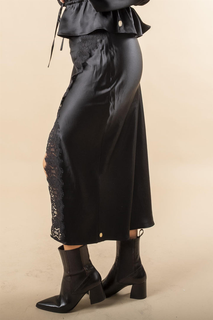 Satin Skirt - Black