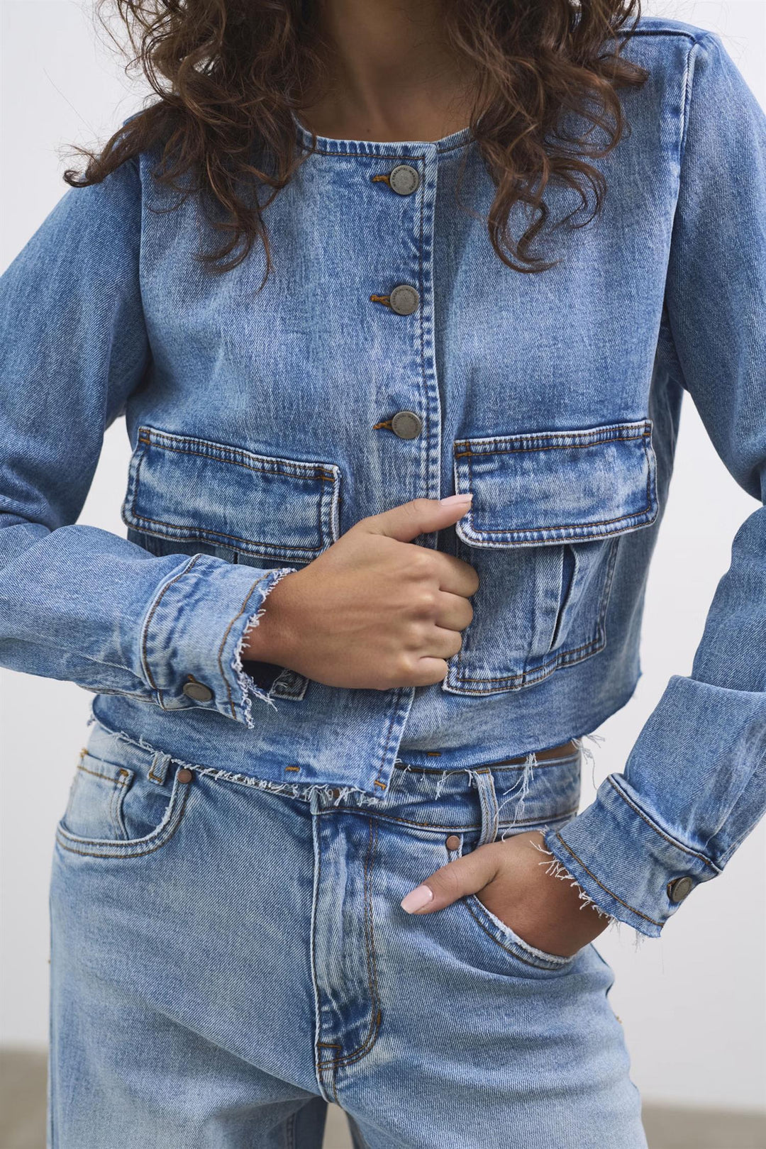 Dango 144 Short Jacket - Light Blue Retro Wash