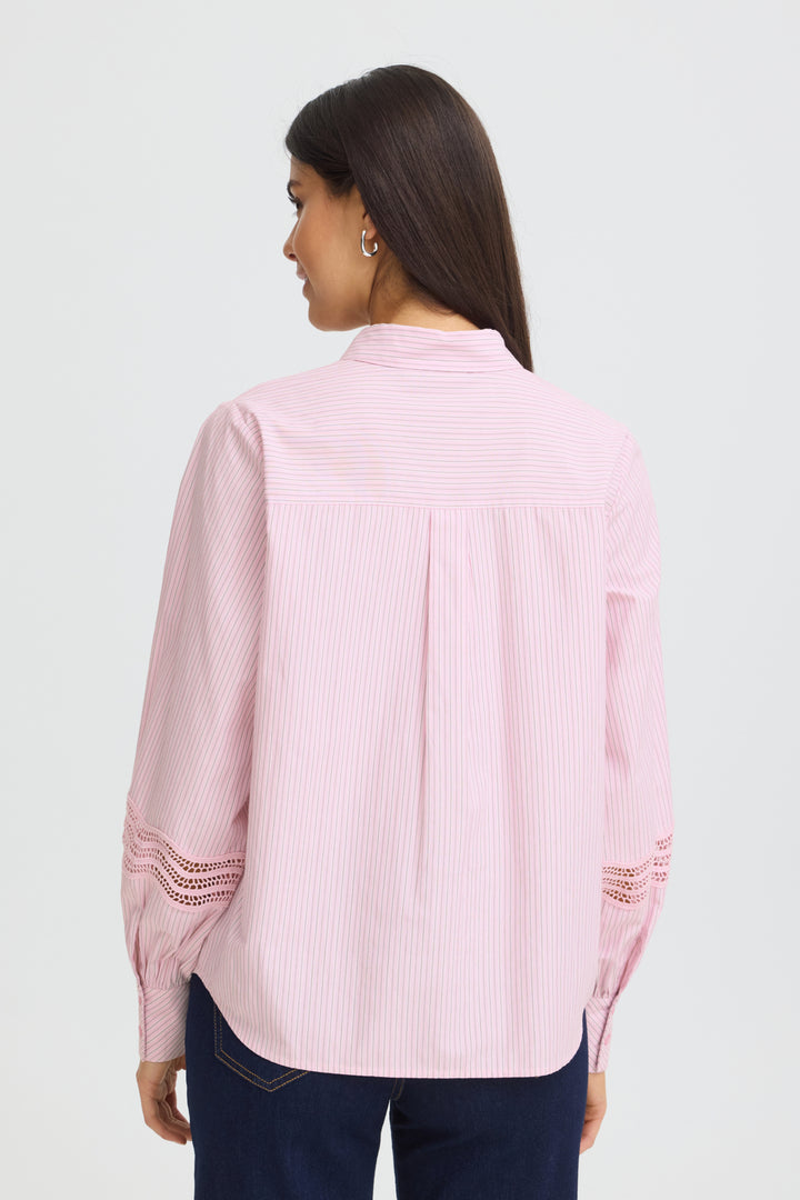 FRYARA Shirt 2 - SILVER PINK STRIPE