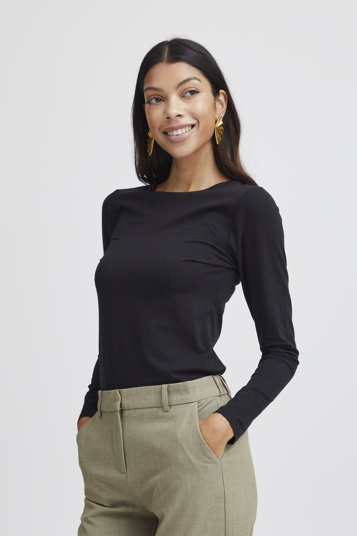 BYPAMILA LS T-SHIRT - JERSEY - Black