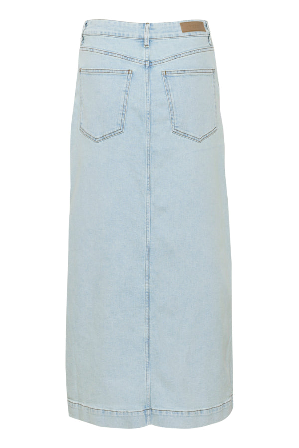 Caliah Maxi Skirt - Light Blue Denim